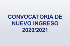 Nuevo Ingreso 2020 - 2021